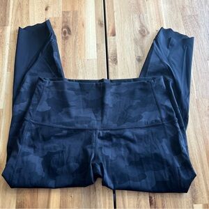 Lululemon Align High-Rise Leggings 25” Black Camo Size 12
